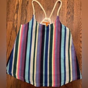 Woven colorful stripe tank